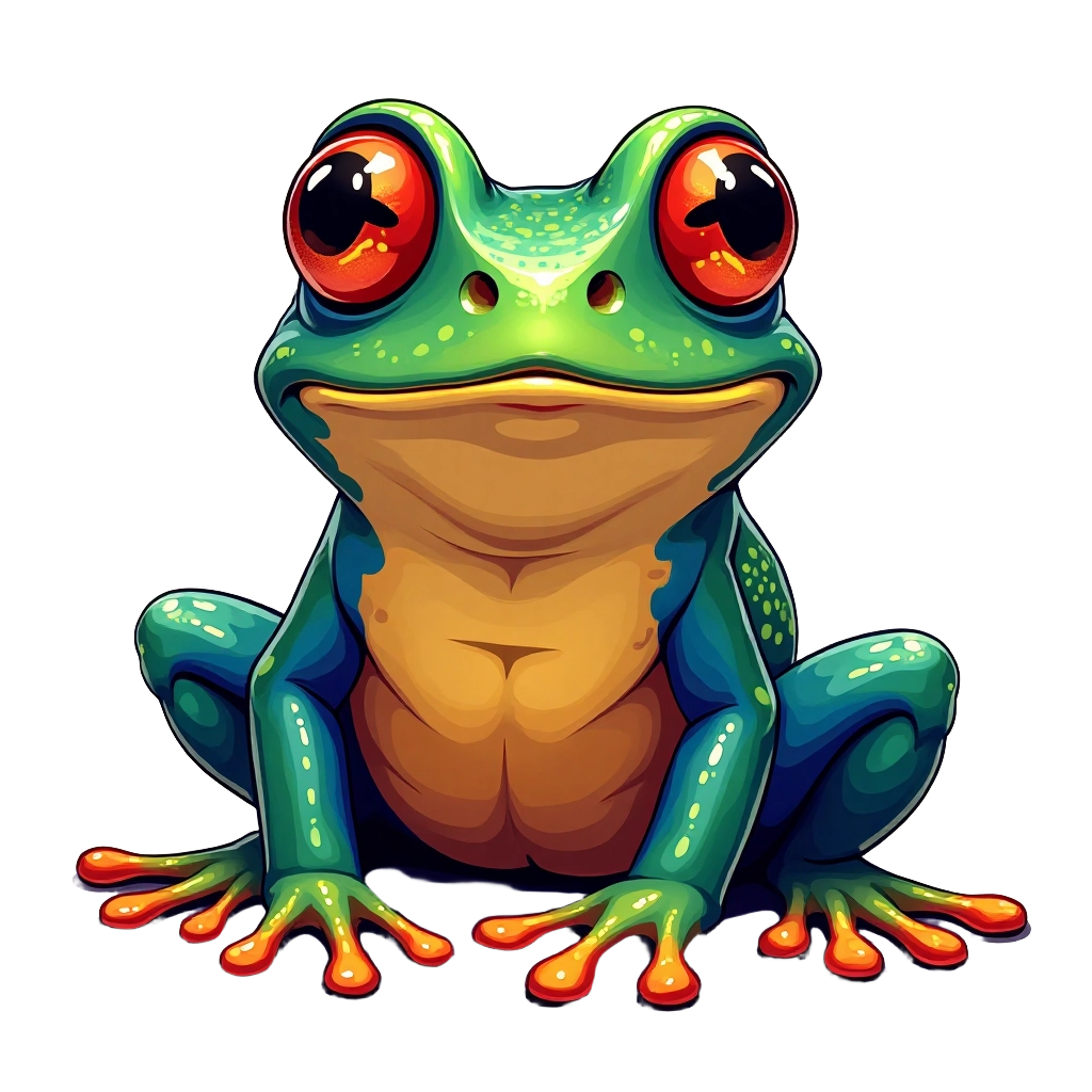 Colorful Frog Illustration